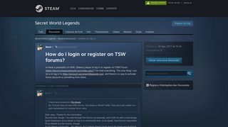 How do I login or register on TSW forums? :: Secret World Legends ...