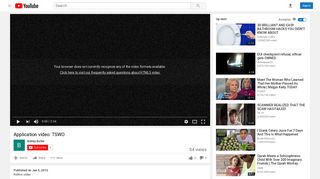 Application video: TSWO - YouTube