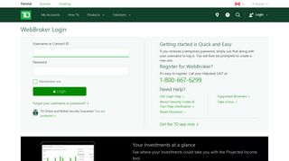 WebBroker - TD Direct Investing