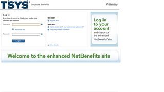 NetBenefits Login Page - TSYS - Fidelity Investments