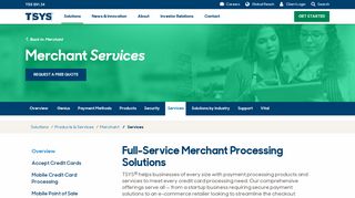 Merchant Services: Credit Card Processing & Payment ... - Tsys