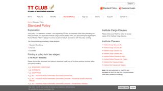Standard Policy - TT Club Forwarders