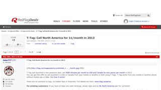 T-Tag: Call North America for 1¢/month in 2013 - RedFlagDeals.com ...