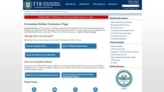 TTB | Formulas Online | Customer Support