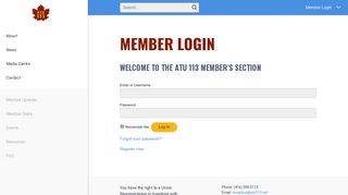 Member Login – ATU Local 113