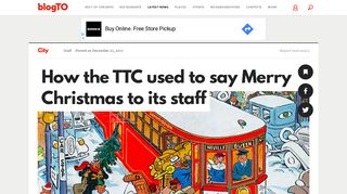 How the TTC used to say Merry Christmas to its staff - blogTO