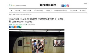 TRANSIT REVIEW: Riders frustrated with TTC Wi-Fi connection issues ...