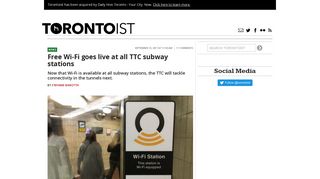 Free Wi-Fi goes live at all TTC subway stations - Torontoist
