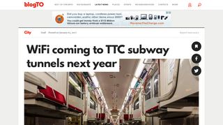 WiFi coming to TTC subway tunnels next year - blogTO