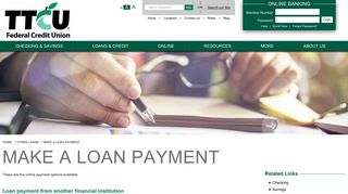 Make A Loan Payment | TTCU Federal Credit Union