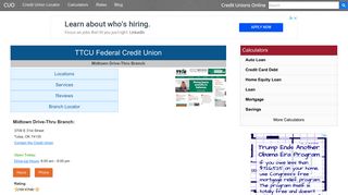 TTCU Federal Credit Union - Tulsa, OK at 3709 E 31st Street