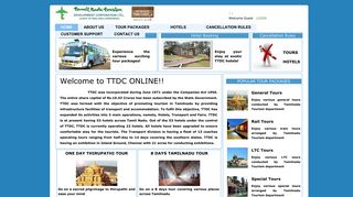:::TTDC ONLINE-TamilNadu Tourism Development