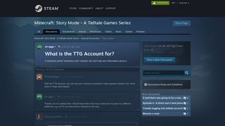 What is the TTG Account for? :: Minecraft: Story Mode - A Telltale ...
