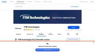 Working at TTM Technologies: 65 Reviews about Pay & Benefits ...