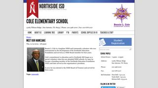 Meet our namesake | Cole Elementary School - NISD