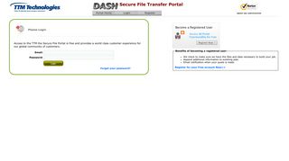 TTM DASH Customer Login - TTM DASH Secure File Transfer Portal