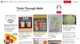 Think Through Math - Pinterest