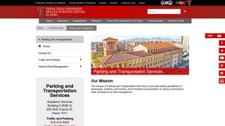 Parking and Transportation Services | Texas Tech University Health ...
