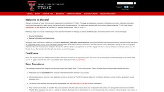 Start Here - Moodle - Texas Tech University