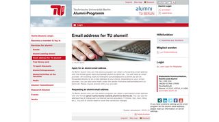 Alumni TU Berlin: Email address for TU alumni!