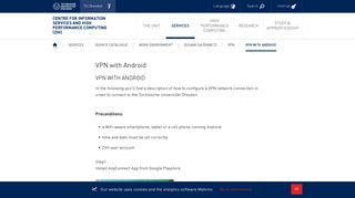 VPN with Android — Centre for Information Services and ... - TU Dresden