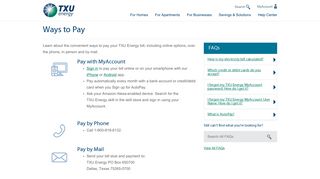 Ways to Pay | TXU Energy