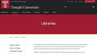 Libraries | Temple University