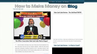 Tube Cash Code Login - How to Make Money on Blog