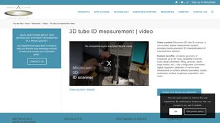 3D tube ID measurement video | Novacam