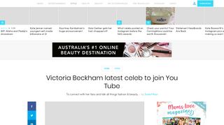 Victoria Beckham latest celeb to launch new You Tube channel ...