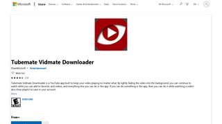 Get Tubemate Vidmate Downloader - Microsoft Store