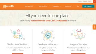 OpenSRS: Wholesale domain names, SSL Certificates, Hosted Email