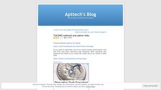 TUCOWS webmail and admin links | Apttech's Blog