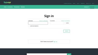 Sign In - Hover - Hover Domains
