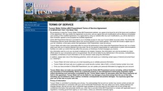 City of Tucson - Utility Services eBill - OnlineBiller