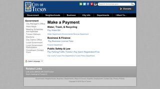 Make a Payment | Official website of the City of Tucson