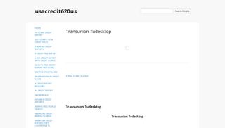Transunion Tudesktop - usacredit620us - Google Sites