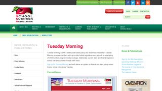 Tuesday Morning - School Nutrition Association
