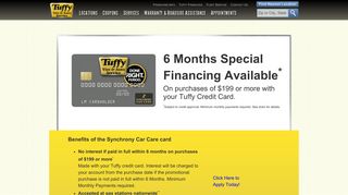 Tuffy Financing