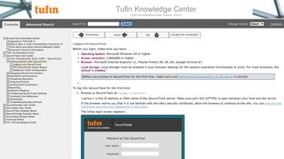 Logging into SecureTrack - Tufin Knowledge Center R18-3