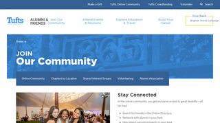 Join Our Community | Tufts Alumni