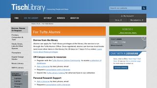 For Tufts Alumni | Tisch Library website