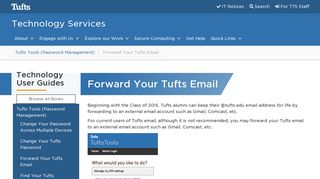 Forward Your Tufts Email | Technology Services
