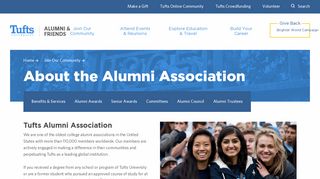 About the Alumni Association | Tufts Alumni