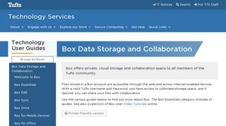 Box Data Storage and Collaboration | Tufts Technology Services