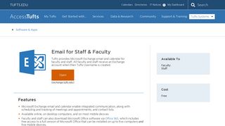 Email for Staff & Faculty | Access Tufts