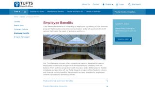 Employee Benefits | Careers with Tufts Health Plan