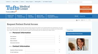 Register for Patient Portal | Tufts Medical Center