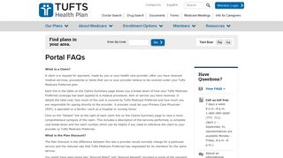 Portal FAQs | Tufts Health Plan Medicare Preferred
