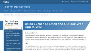 Using Exchange Email and Outlook Web App (OWA) | Technology ...